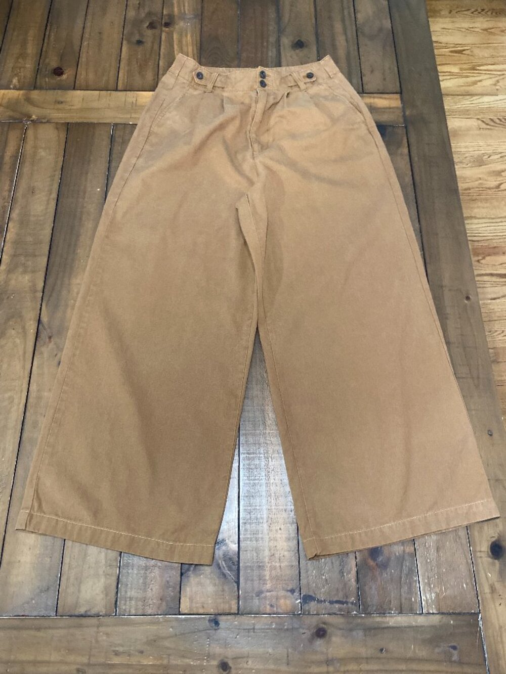 Madewell Acorn Harlow High Rise Wide Leg Pleated Pants 6